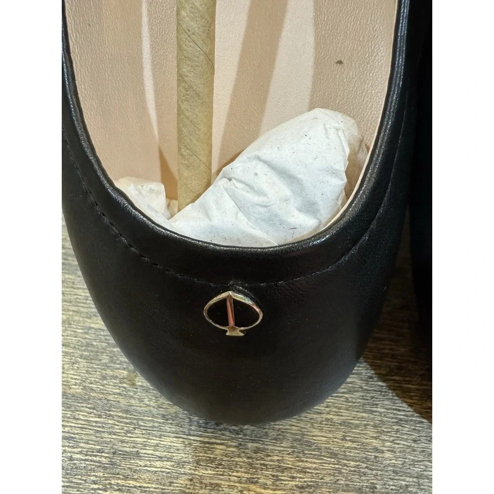 Kate Spade Kora Black Leather Ballet Flats Shoes Women Size 6.5‎